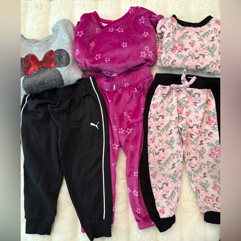 3T toddler girl sweatsuit bundle Girls' Clothing Set with sweater sweatpants